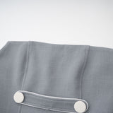 Zuri Mini Dress Grey with Faux Fur Shoulders