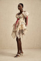 Zuri Mini Dress Sweetheart Neck Floral Print Mini Length